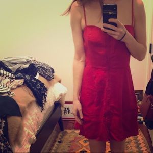 Reformation red mini dress